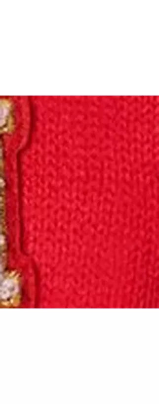 Small Stuff Kids' Initial Knitted Gloves, Red/Multi - I One Size