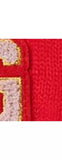 Small Stuff Kids' Initial Knitted Gloves, Red/Multi - G One Size