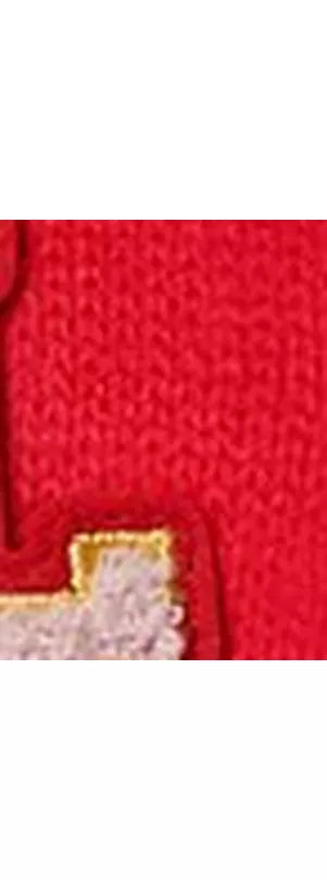 Small Stuff Kids' Initial Knitted Gloves, Red/Multi - L One Size