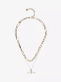 Mint Velvet mixed metal layered necklace gold silver - British product