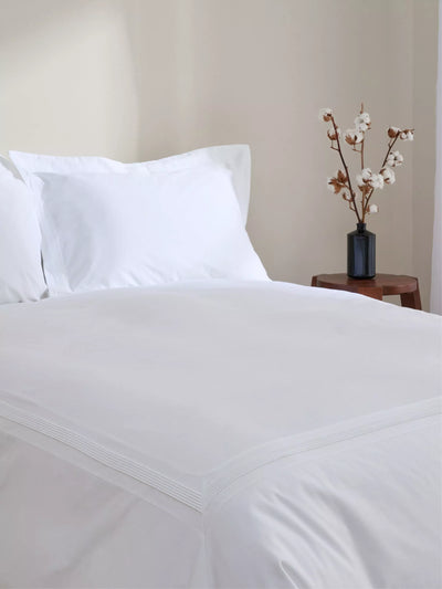 John Lewis Truly Micro Pleat Bedding White Super King Size- Buy online at McGrocer