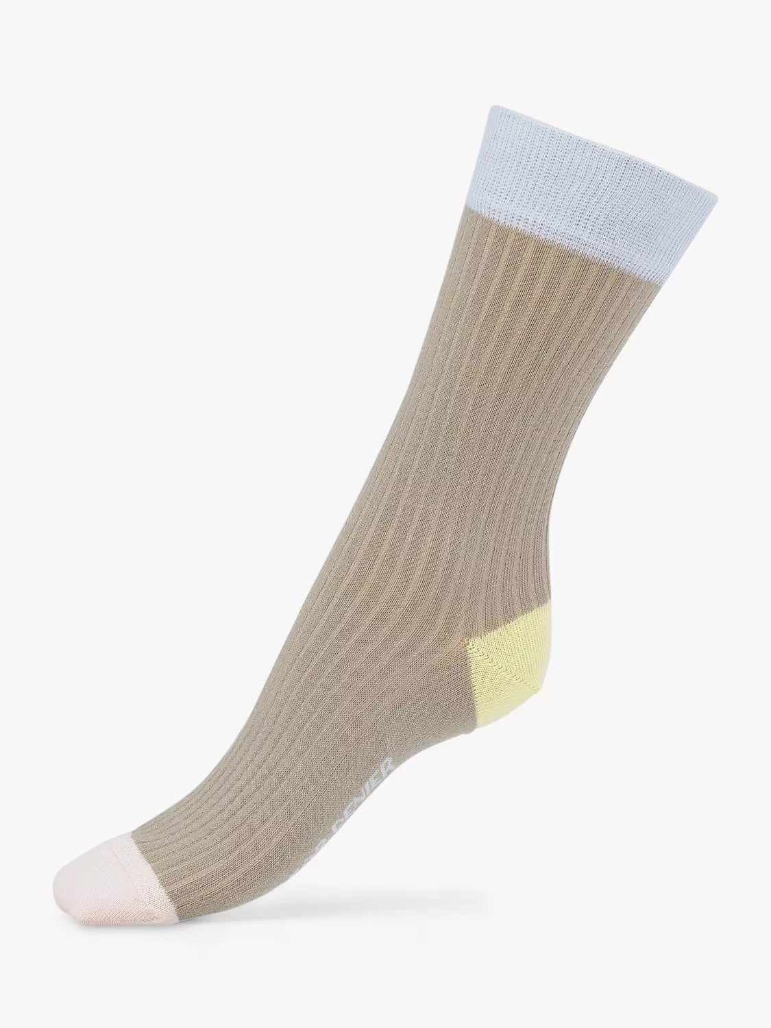 Dear Denier Celine contrast rib knit socks (British brand)
