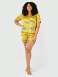 Chelsea Peers Curve Zebra Short Shirt Satin Pyjama Set