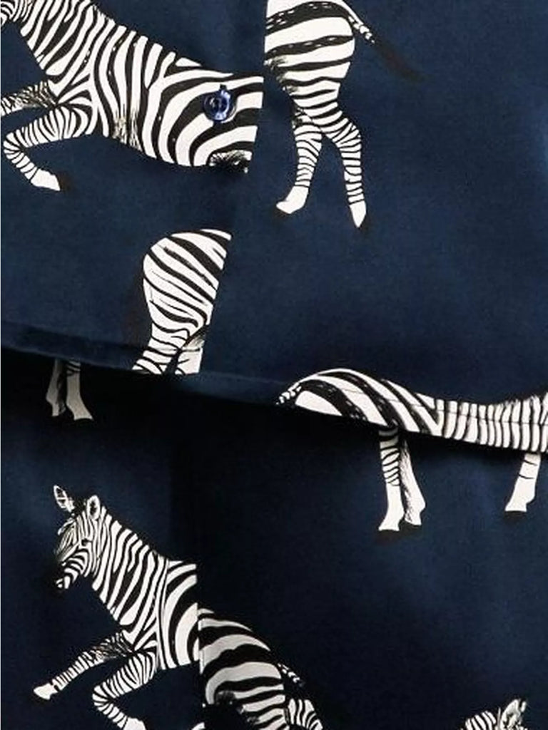 Chelsea Peers Zebra Short Shirt Satin Pyjama Set