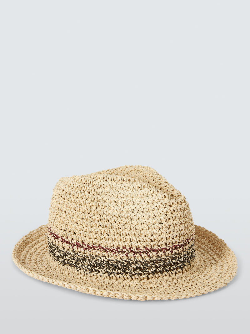 John Lewis Strohhut Trilby Natur, importiert aus dem Vereinigten Königreich