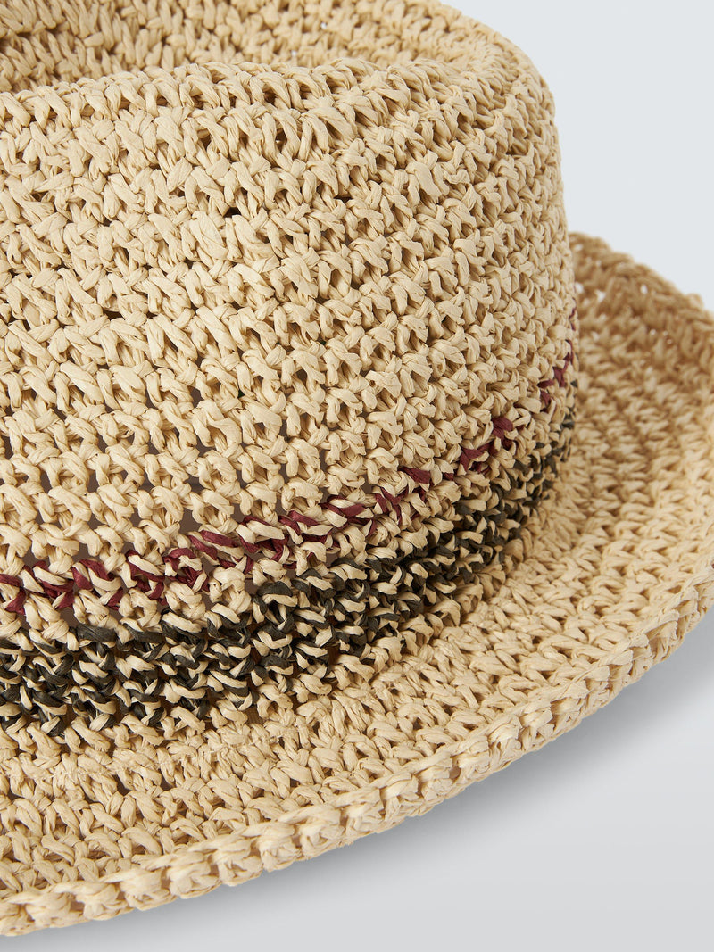 John Lewis Strohhut Trilby Natur, importiert aus dem Vereinigten Königreich