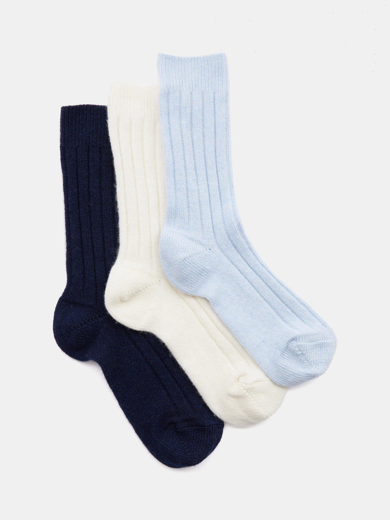 HUSH cashmere blend ankle socks pack of 3 (British brand)