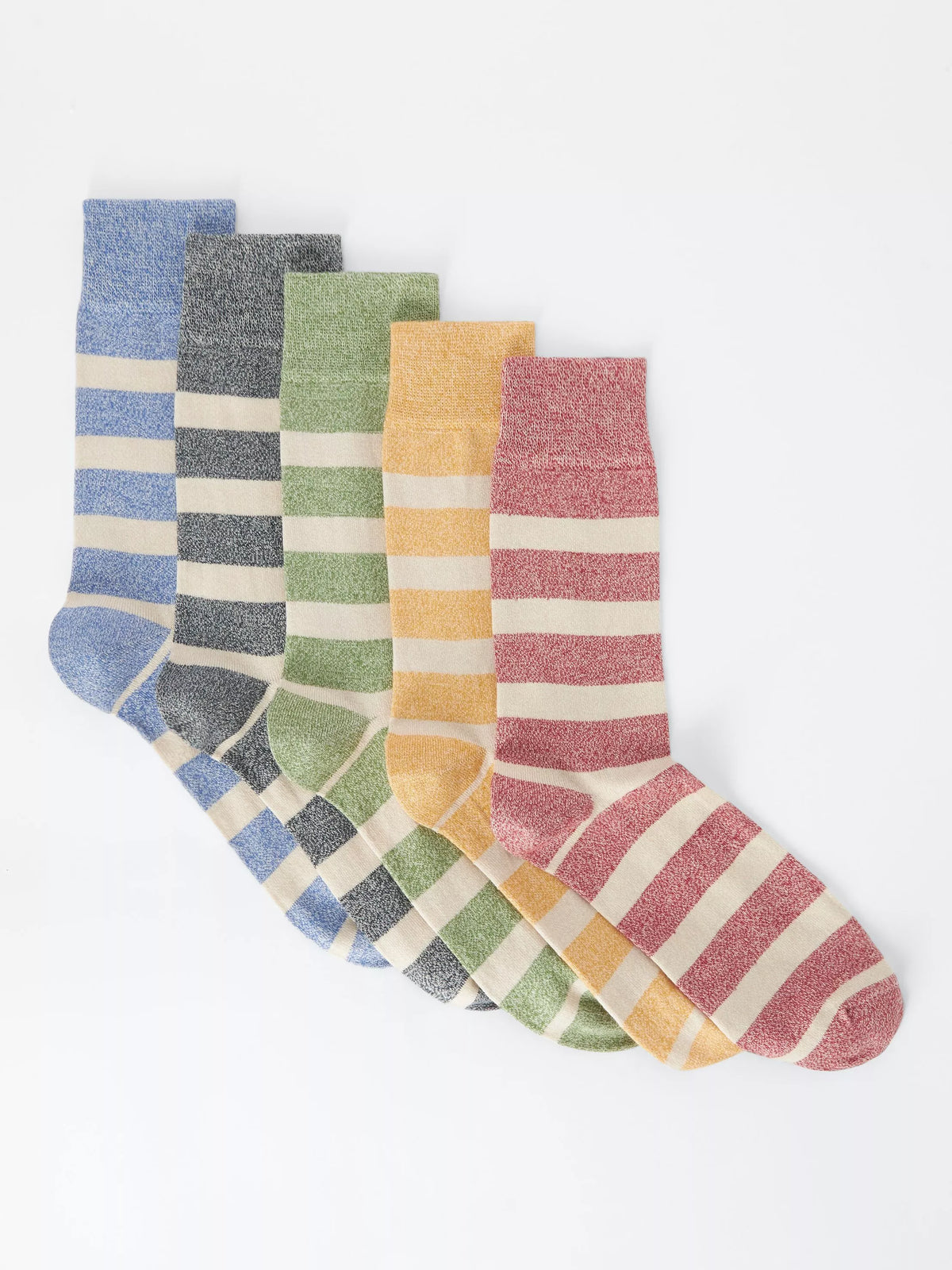 John Lewis socks Twist Rugby Stripe pack of 5, imported from the UK