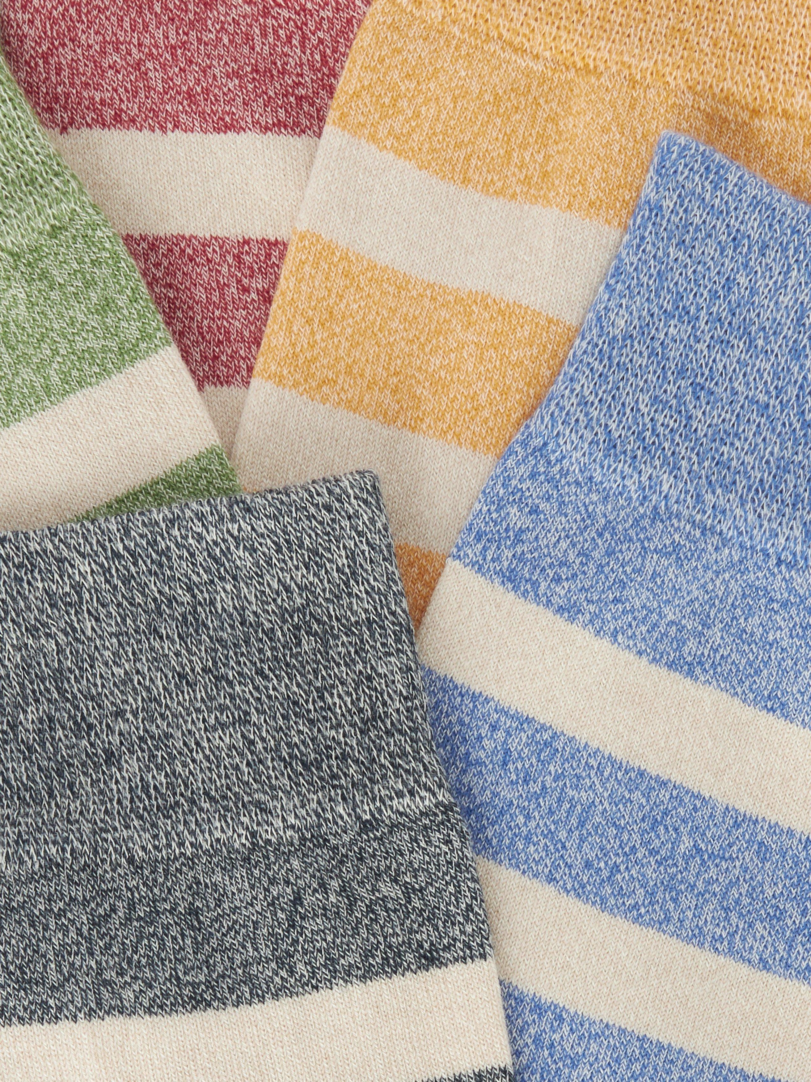 John Lewis socks Twist Rugby Stripe pack of 5, imported from the UK