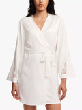 Chantelle Orchids Satin Kimono Robe