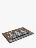 Washable Christmas Gonks Door Mat in Taupe