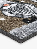 Washable Christmas Gonks Door Mat in Taupe
