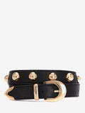 Mint Velvet statement leather belt with embellishment, imported from the UK