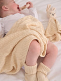 Truly baby cotton knitted bunny comforter, (British brand)