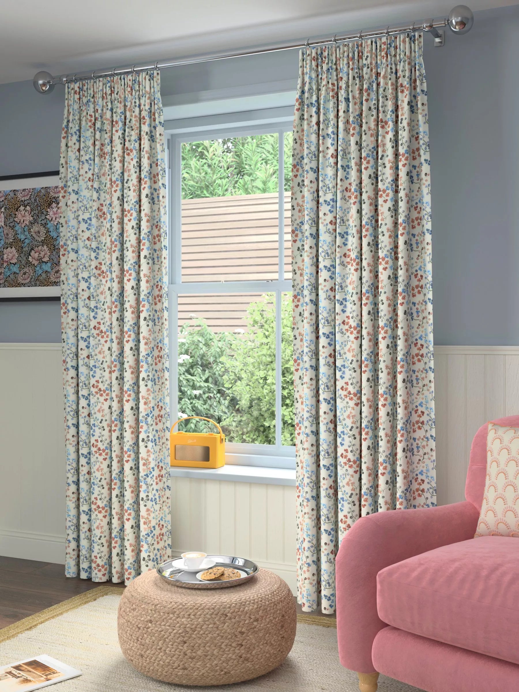 John Lewis clover print blackout curtains pair - British product