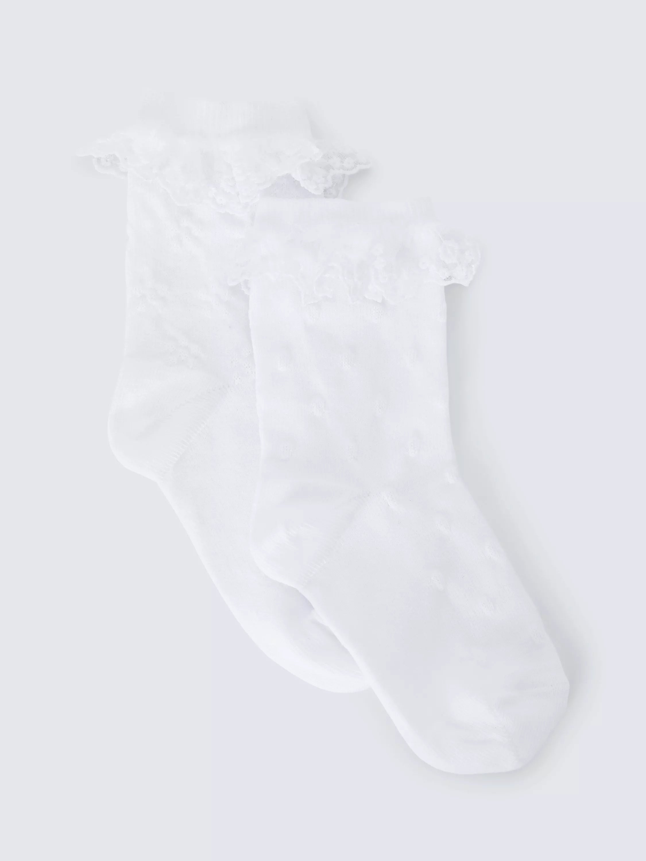 John Lewis Rüschensocken 2er-Pack Weiß, importiert aus Großbritannien