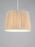 John Lewis Lymington Pleated Silk Tapered Lampshade, Oatmeal, H21 x Dia.30cm