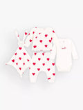 Petit Bateau baby gift set White/Red, UK version