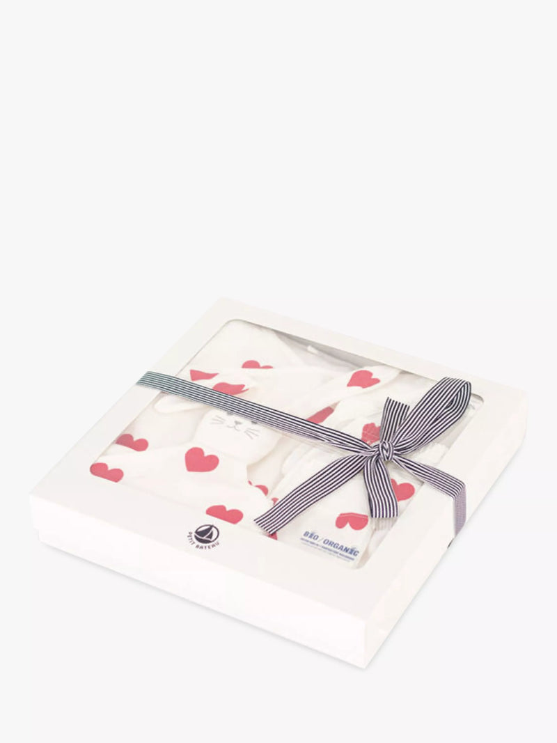 Petit Bateau baby gift set White/Red, UK version