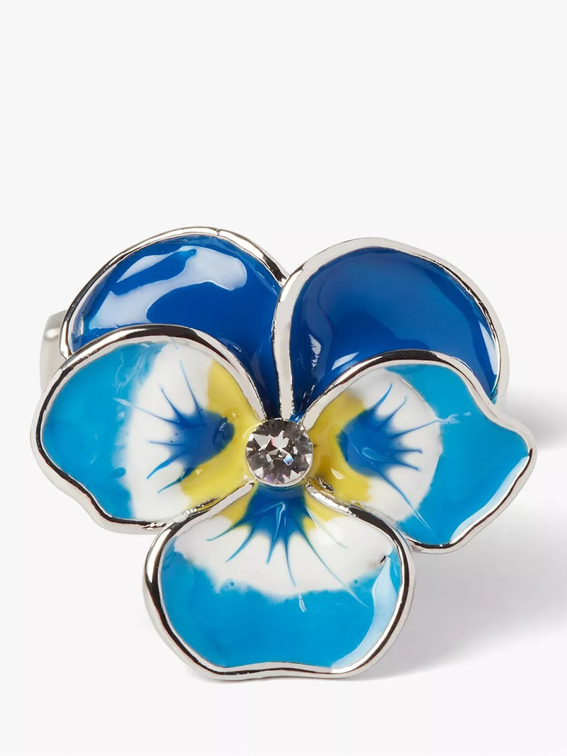 Simon Carter enamel pansy cufflinks - British product