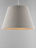 John Lewis Sophia Pure Linen Tapered Lampshade, Dia.25cm, Grey