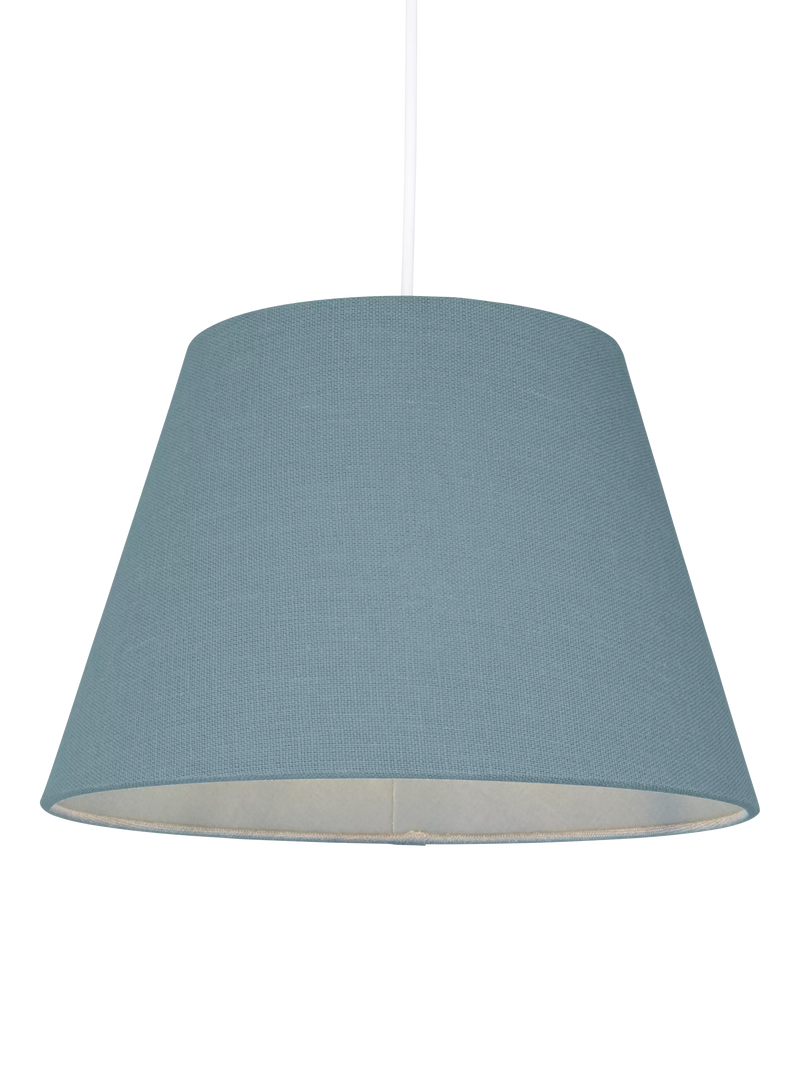 John Lewis Sophia Tapered Lampshade, Lake Blue, 30cm