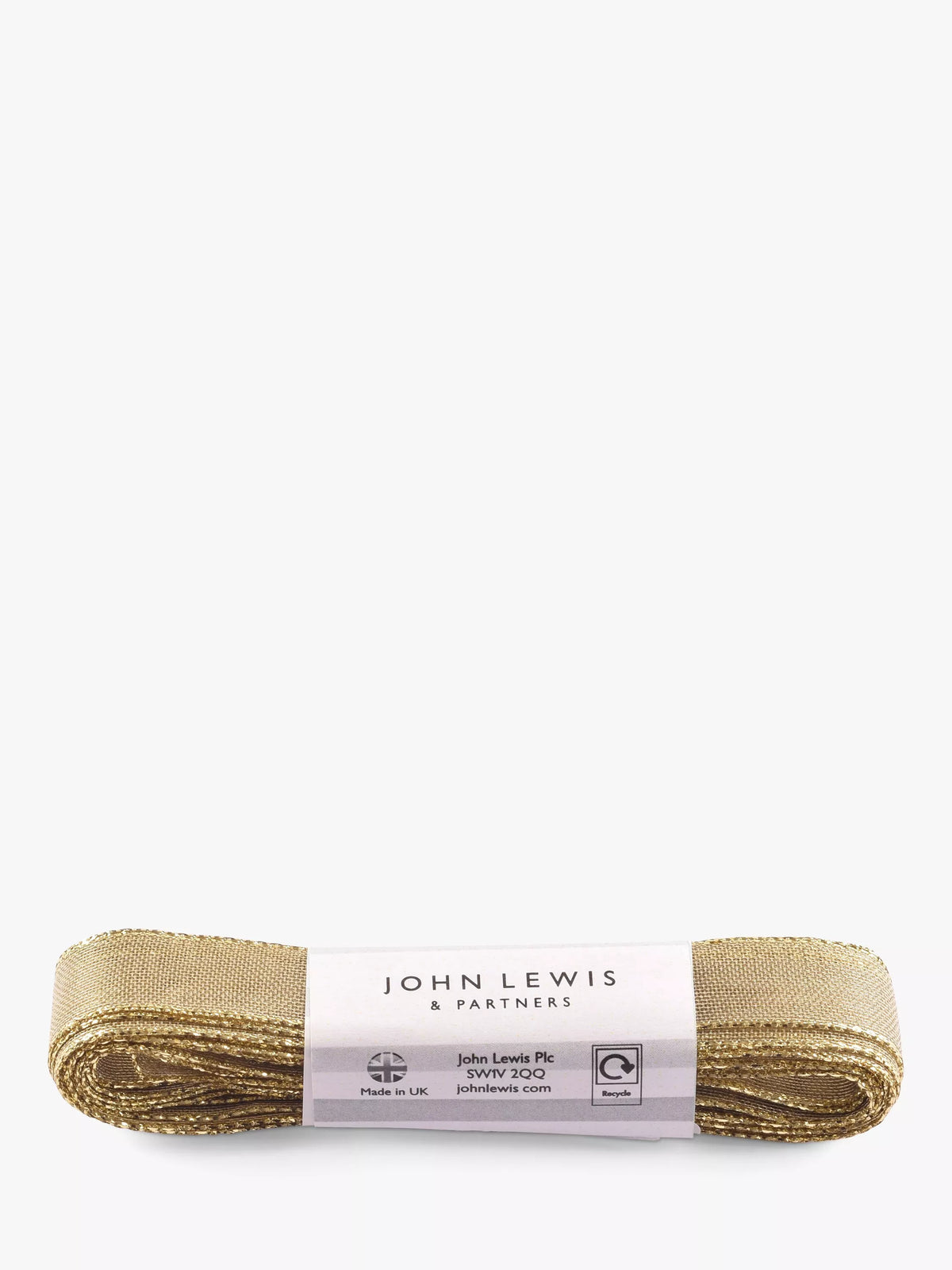 John Lewis wired metallic ribbon 5m x 15mm, UK version