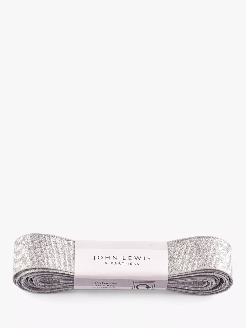 John Lewis Polyester Metallic Ribbon 5m x 22mm