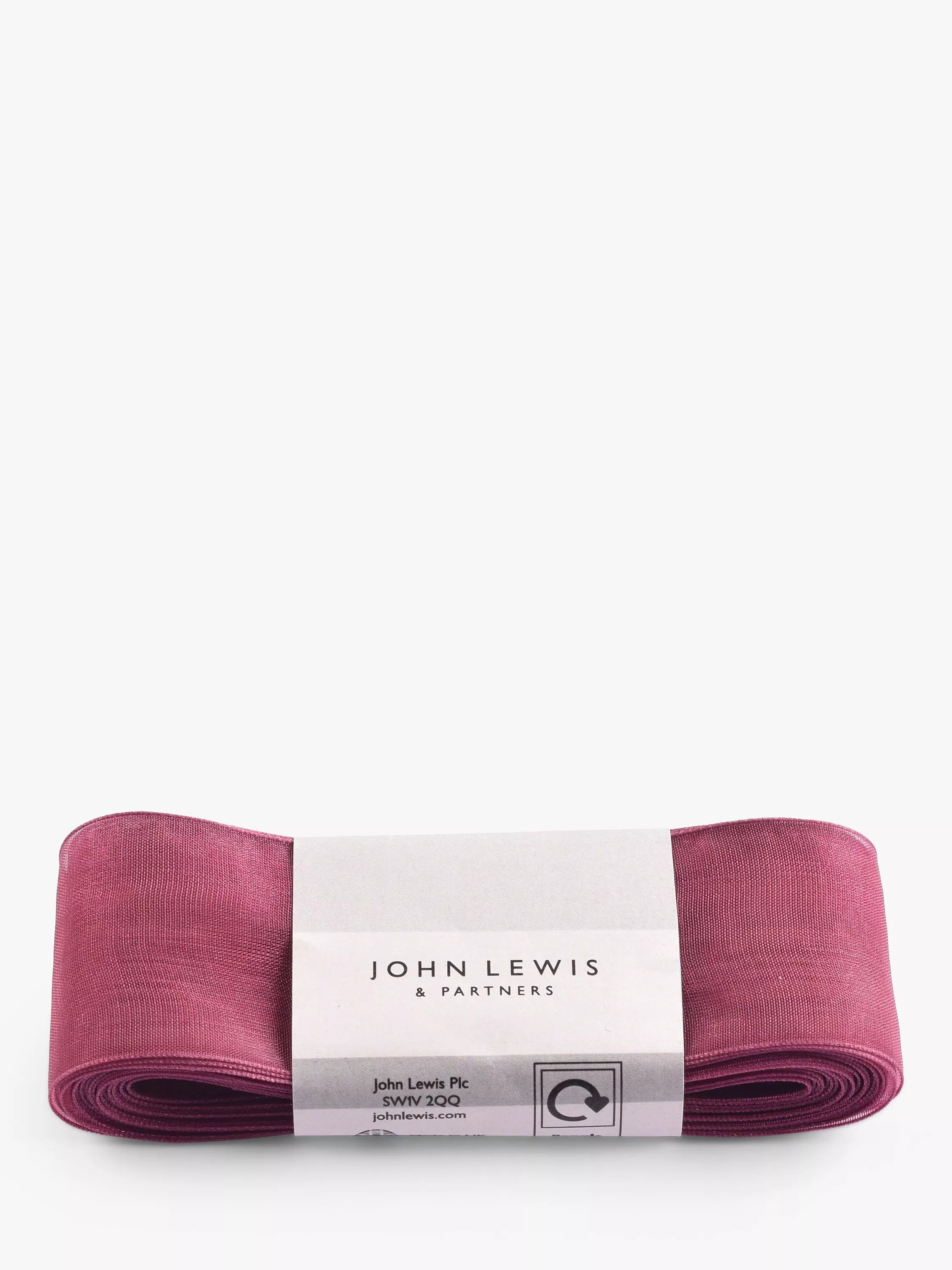 John Lewis Sheer Organza Band schlicht 5m x 38mm, UK-Version