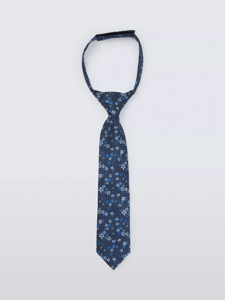 John Lewis Kids' Floral Print Tie, Blue