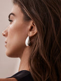 Mint Velvet domed drop earrings silver 2cm (British brand)