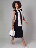 Alie Street geometric print scarf in nude - British product