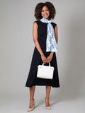 Alie Street scarf blue white floral (British brand)