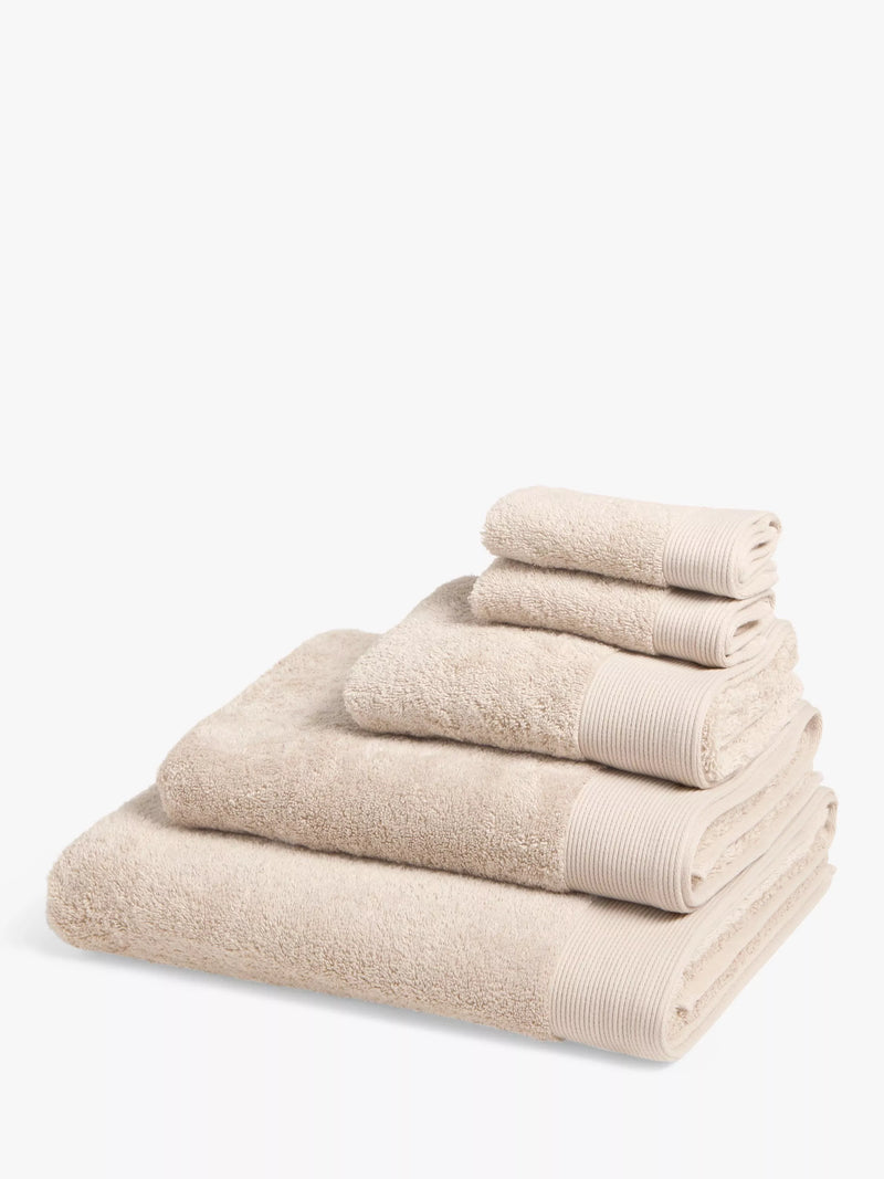 John Lewis Organic Cotton Face Cloth (Set of 2), Putty