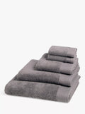 John Lewis Organic Cotton Face Cloth (Set of 2), Steel