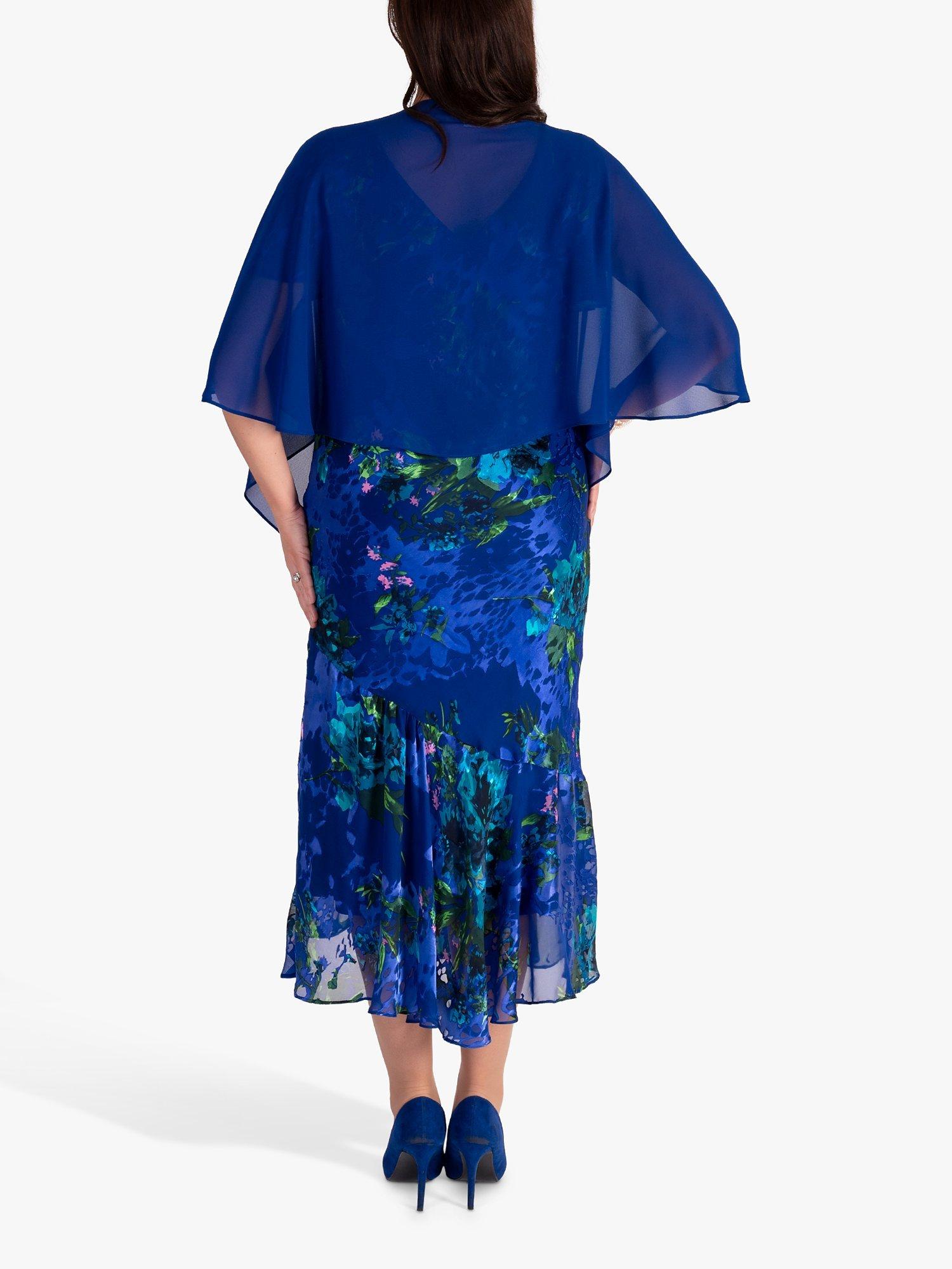 chesca Chiffon Shawl Cobalt, imported from the UK
