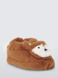 John Lewis Baby Fluffy Fox Slippers, Orange