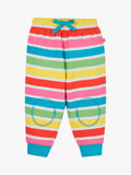 Frugi Baby Snuggle Crawlers Rainbow Stripe Organic Cotton Joggers, Multi