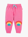 Frugi Baby Snuggle Crawlers Rainbow Shell Organic Cotton Joggers, Hibiscus/Multi