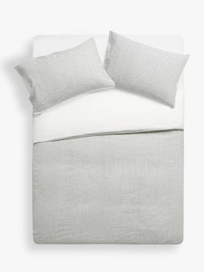 John Lewis John Lewis Graphite Stripe Bedding- Buy online at McGrocer