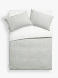 John Lewis Graphite Stripe Duvet Cover Seersucker Double, UK version
