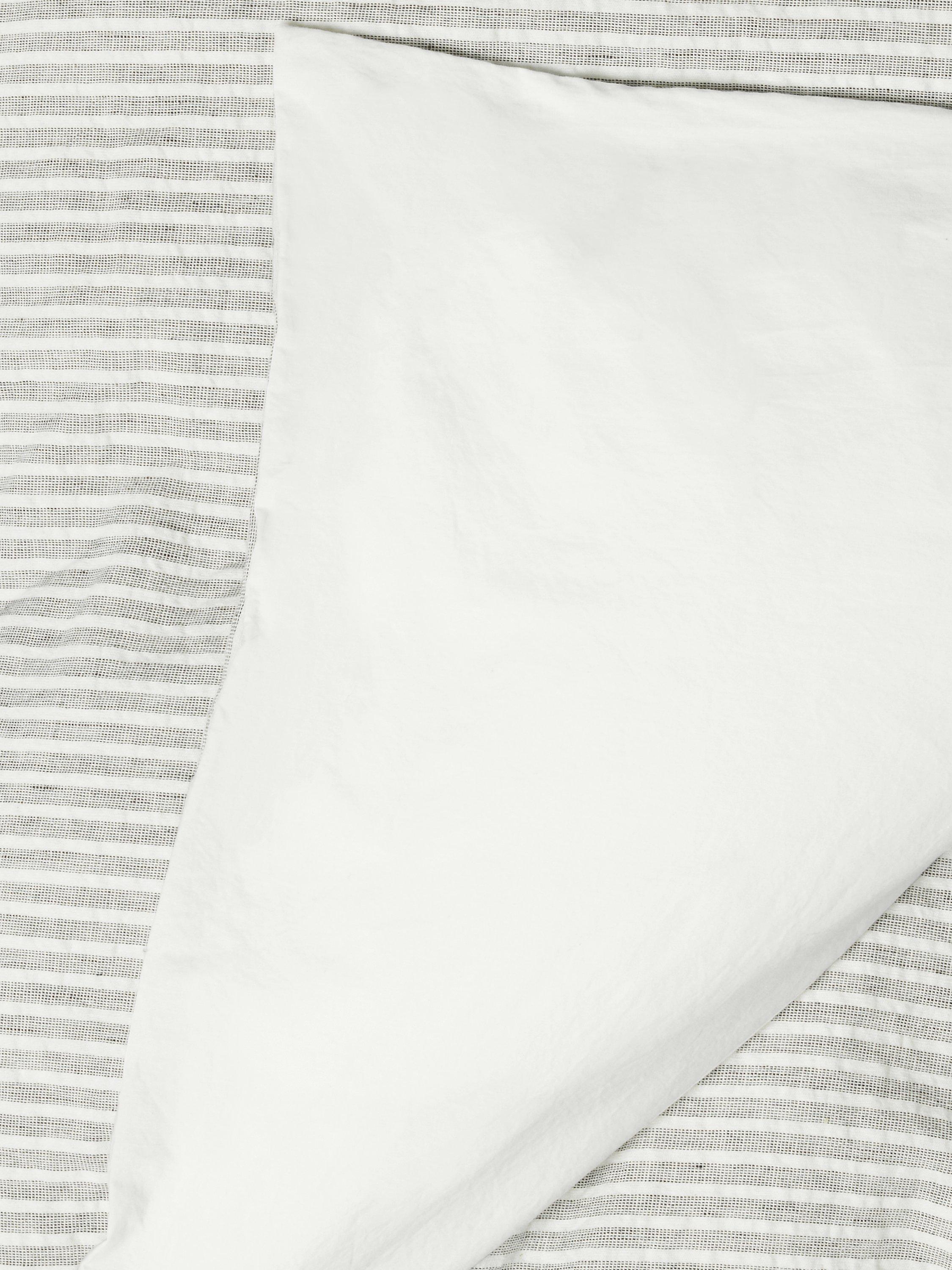 John Lewis Graphite Stripe Duvet Cover Seersucker Double, UK version