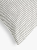 John Lewis Graphite Stripe Duvet Cover Seersucker Double, UK version
