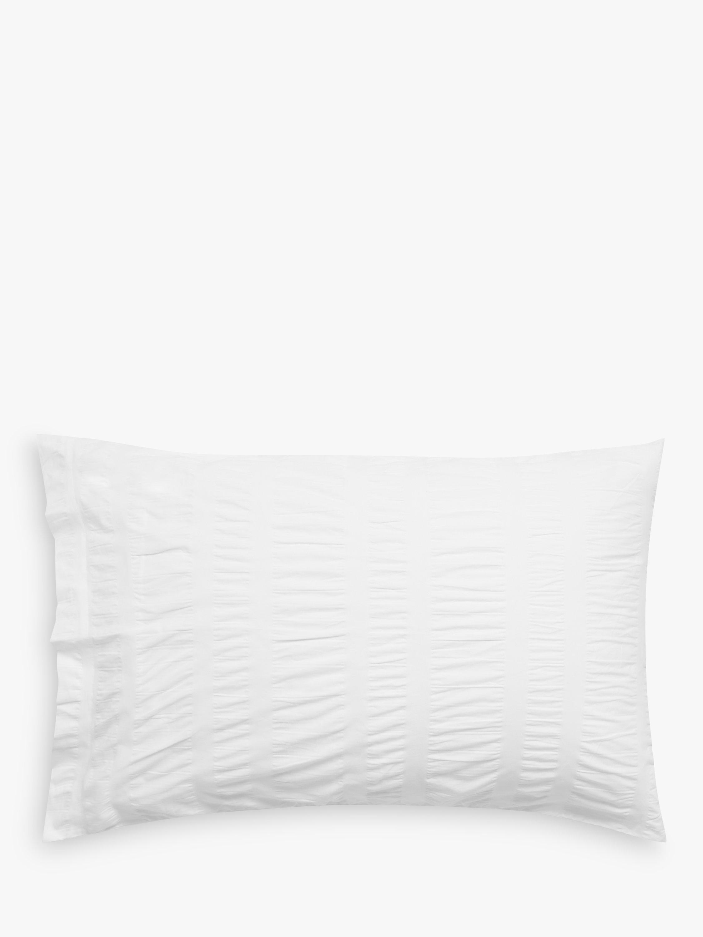 Parure de couette John Lewis grand format seersucker blanc une place (marque britannique)