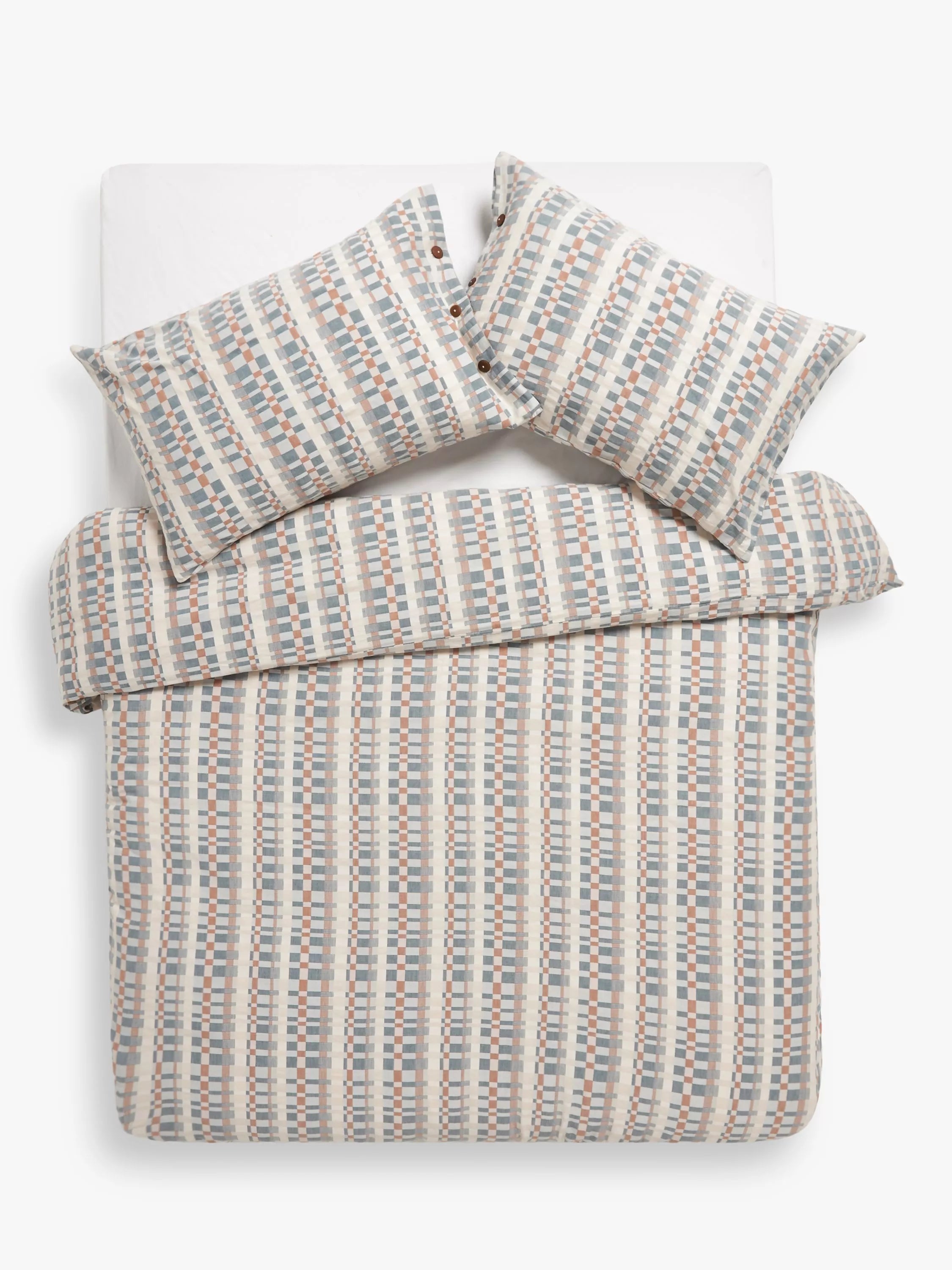 John Lewis Moment Check single duvet cover - British product