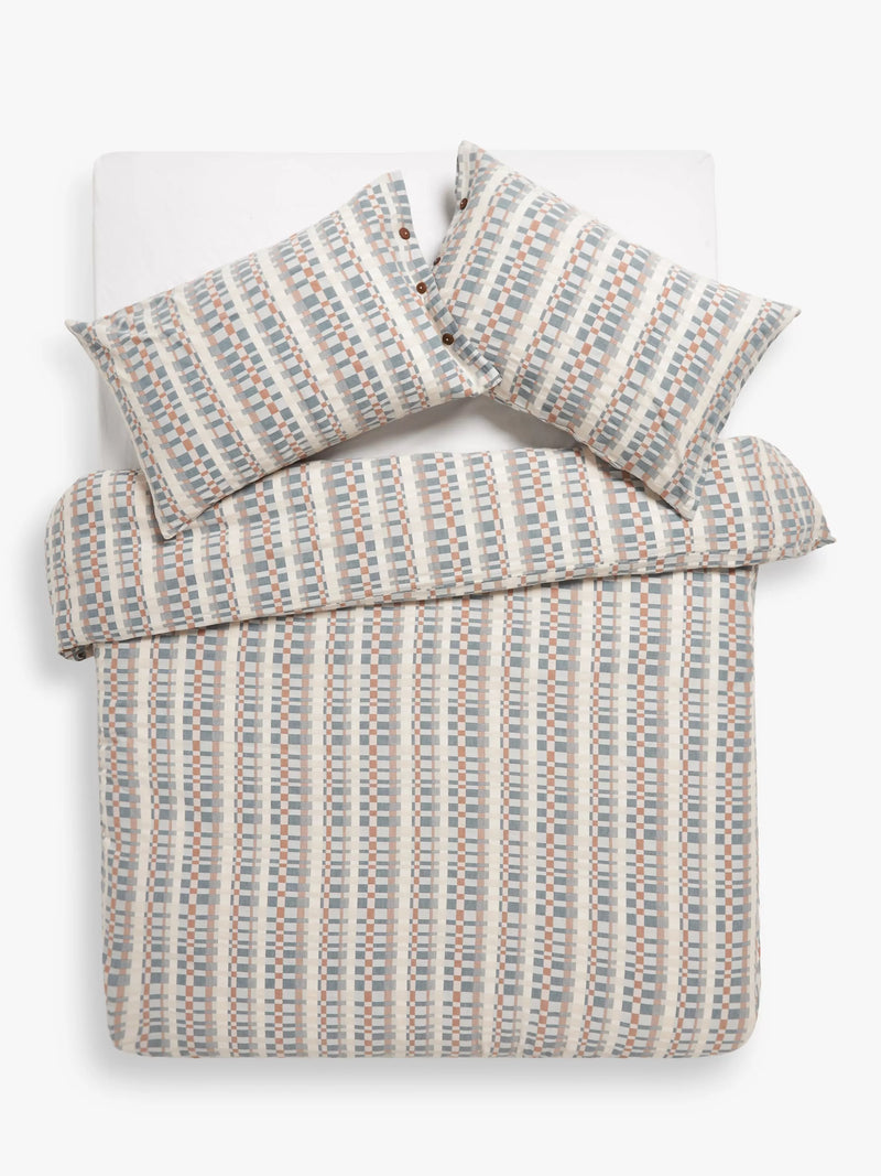 John Lewis Moment Check single duvet cover - British product