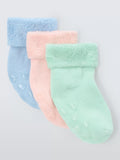 John Lewis baby organic terry cotton socks pack of 3, UK version