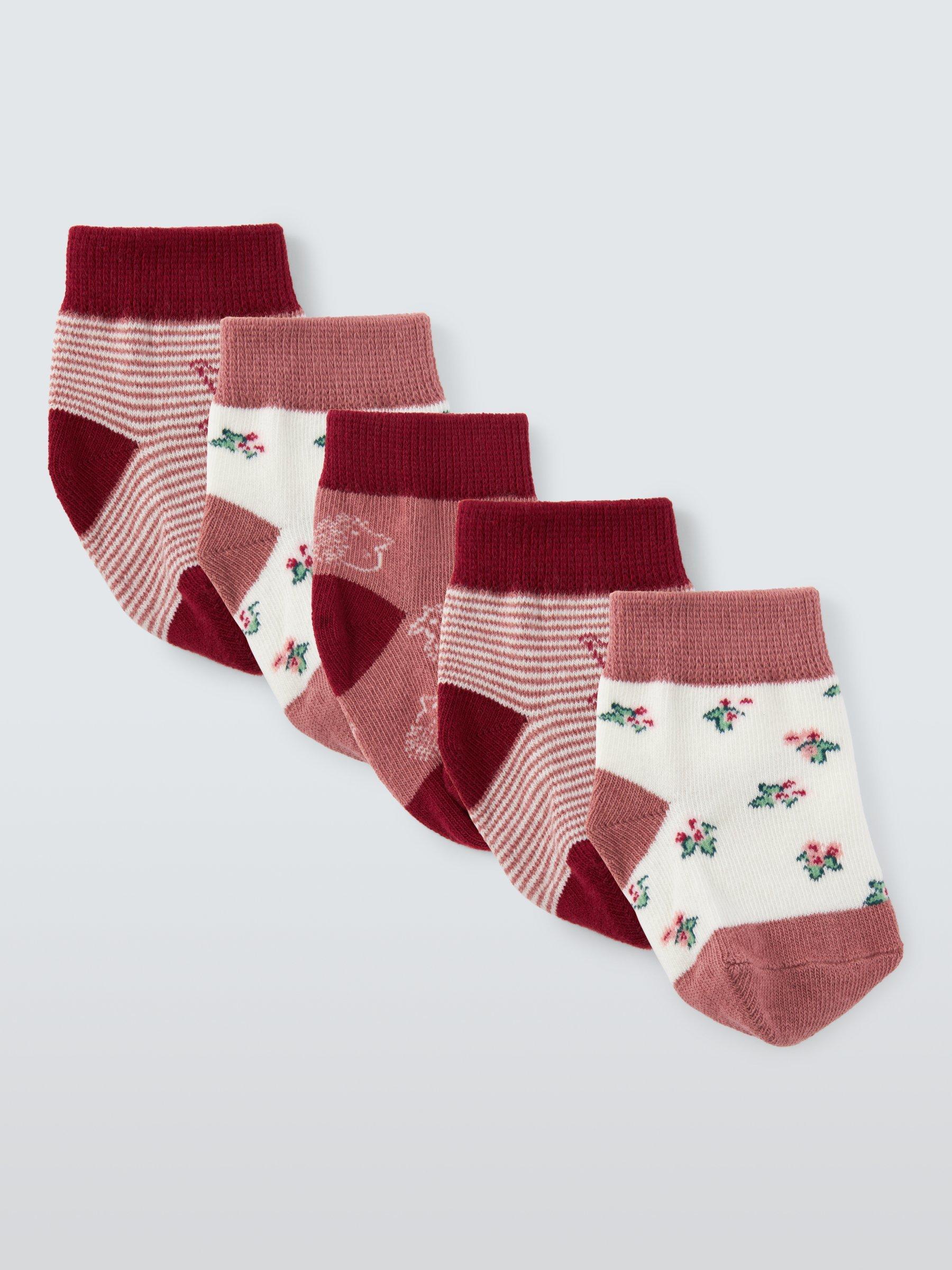 John Lewis baby hedgehog stripe socks pack of 5, UK version