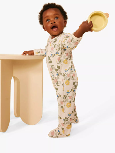 John Lewis Petit Bateau Baby Blomstertrykk Nattøy, Avalanche/Multi - Kjøp online hos McGrocer