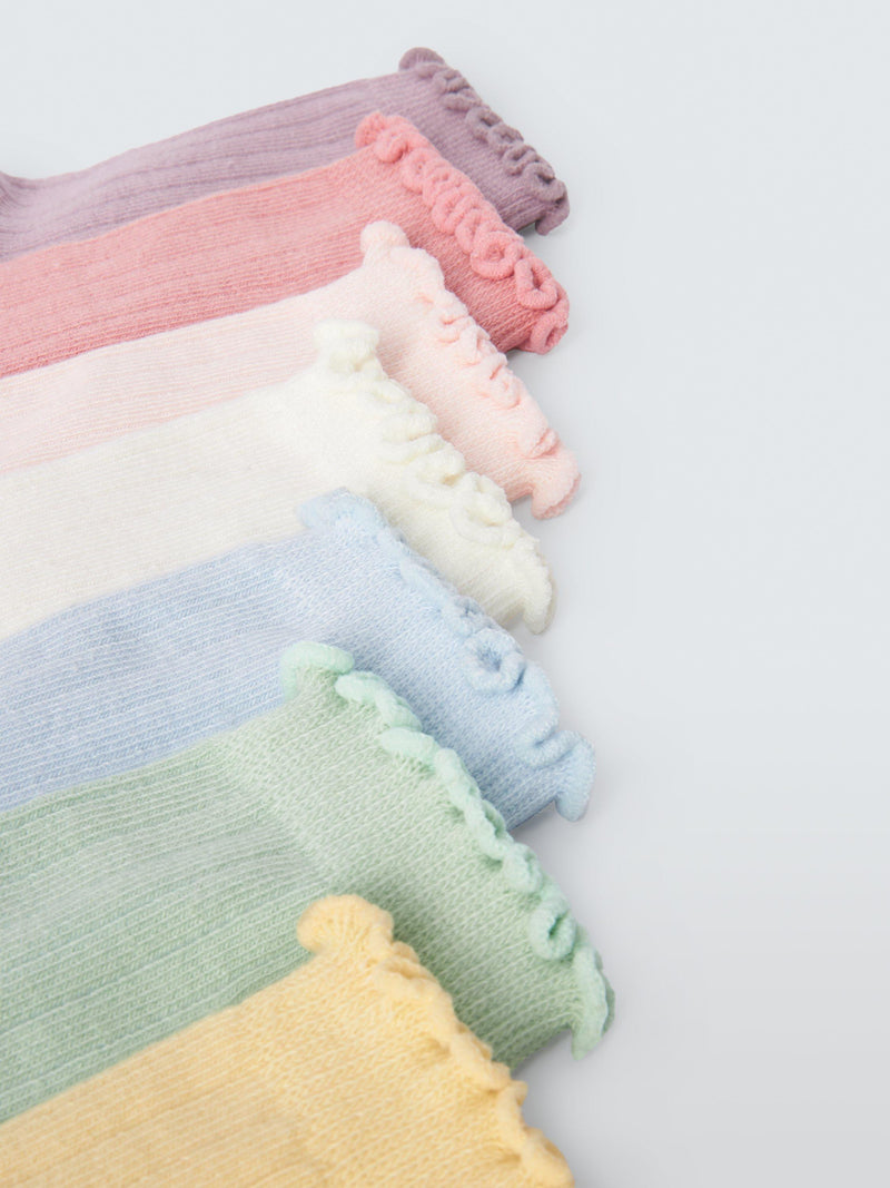 John Lewis kids frill socks multi 7-pack (British brand)